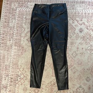 Black Faux Leather Leggings